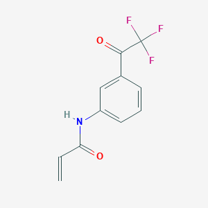 molecular formula C11H8F3NO2 B2993077 N-[3-(2,2,2-trifluoroacetyl)phenyl]prop-2-enamide CAS No. 2361639-74-7