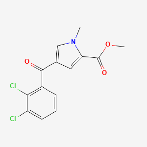 molecular formula C14H11Cl2NO3 B2993094 methyl 4-(2,3-dichlorobenzoyl)-1-methyl-1H-pyrrole-2-carboxylate CAS No. 338753-10-9