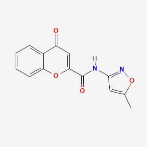 molecular formula C14H10N2O4 B2993096 N-(5-甲基异恶唑-3-基)-4-氧代-4H-色满-2-甲酰胺 CAS No. 326087-83-6