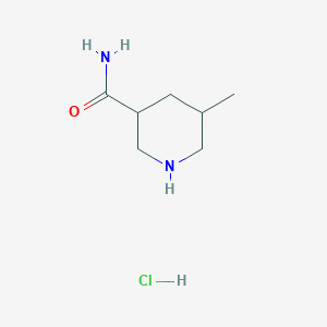 molecular formula C7H15ClN2O B2993101 5-Methylpiperidine-3-carboxamide hydrochloride CAS No. 2228678-05-3