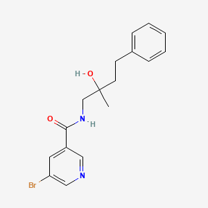molecular formula C17H19BrN2O2 B2993103 5-bromo-N-(2-hydroxy-2-methyl-4-phenylbutyl)nicotinamide CAS No. 1790198-37-6