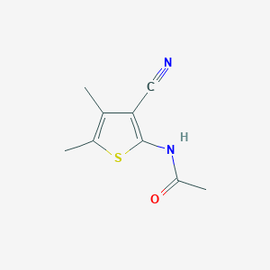 molecular formula C9H10N2OS B2993105 N-(3-Cyano-4,5-dimethyl-2-thienyl)acetamide CAS No. 117377-79-4