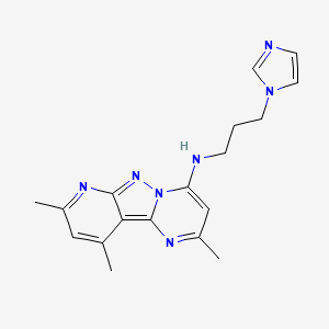 (3-Imidazolylpropyl)(2,8,10-trimethyl(5-hydropyrimidino[1',2'-1,5]pyrazolo[3,4-b]pyridin-4-yl))amine
