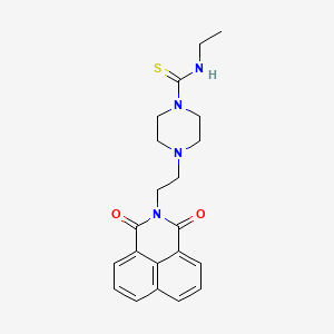 molecular formula C21H24N4O2S B2993125 4-(2-(1,3-二氧代-1H-苯并[de]异喹啉-2(3H)-基)乙基)-N-乙基哌嗪-1-碳硫酰胺 CAS No. 496777-26-5