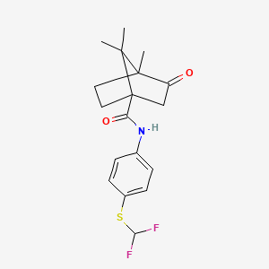 N-{4-[(difluoromethyl)sulfanyl]phenyl}-4,7,7-trimethyl-3-oxobicyclo[2.2.1]heptane-1-carboxamide