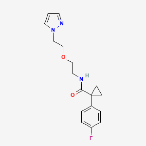 1-(4-fluorophenyl)-N-{2-[2-(1H-pyrazol-1-yl)ethoxy]ethyl}cyclopropane-1-carboxamide