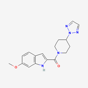 molecular formula C17H19N5O2 B2993146 (4-(2H-1,2,3-triazol-2-yl)piperidin-1-yl)(6-methoxy-1H-indol-2-yl)methanone CAS No. 2198510-25-5