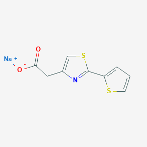 molecular formula C9H6NNaO2S2 B2993148 Sodium 2-[2-(thiophen-2-yl)-1,3-thiazol-4-yl]acetate CAS No. 1015533-46-6