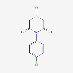 molecular formula C10H8ClNO3S B2993150 4-(4-氯苯基)-1λ~4~,4-噻嗪烷-1,3,5-三酮 CAS No. 338409-75-9