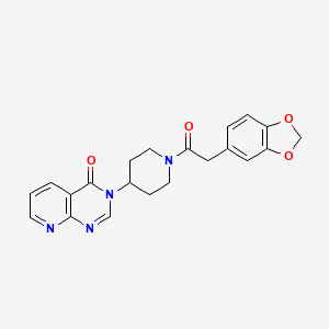 3-(1-(2-(benzo[d][1,3]dioxol-5-yl)acetyl)piperidin-4-yl)pyrido[2,3-d]pyrimidin-4(3H)-one