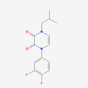 molecular formula C14H14F2N2O2 B2993154 1-(3,4-difluorophenyl)-4-isobutylpyrazine-2,3(1H,4H)-dione CAS No. 1219903-45-3