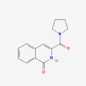 molecular formula C14H14N2O2 B2993159 3-(Pyrrolidine-1-carbonyl)-1,2-dihydroisoquinolin-1-one CAS No. 69454-43-9
