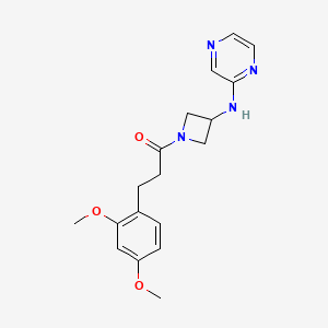 3-(2,4-Dimethoxyphenyl)-1-(3-(pyrazin-2-ylamino)azetidin-1-yl)propan-1-one