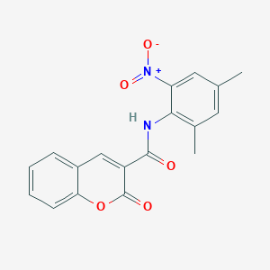 molecular formula C18H14N2O5 B2993167 N-(2,4-二甲基-6-硝基苯基)-2-氧代-2H-色满-3-甲酰胺 CAS No. 382173-06-0