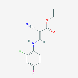 Ethyl 3-[(2-chloro-4-fluorophenyl)amino]-2-cyanoprop-2-enoate