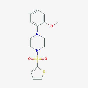 molecular formula C15H18N2O3S2 B299318 1-(2-Methoxy-phenyl)-4-(thiophene-2-sulfonyl)-piperazine 