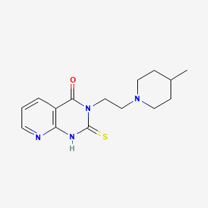 3-[2-(4-methylpiperidin-1-yl)ethyl]-2-sulfanylidene-1H-pyrido[2,3-d]pyrimidin-4-one