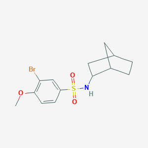 molecular formula C14H18BrNO3S B299319 N-(3-双环[2.2.1]庚基)-3-溴-4-甲氧基苯磺酰胺 