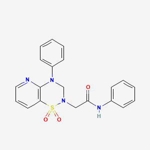 2-(1,1-dioxido-4-phenyl-3,4-dihydro-2H-pyrido[2,3-e][1,2,4]thiadiazin-2-yl)-N-phenylacetamide