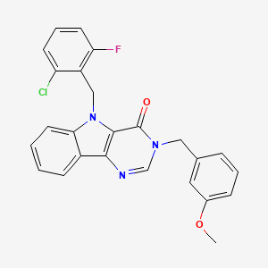 5-(2-chloro-6-fluorobenzyl)-3-(3-methoxybenzyl)-3H-pyrimido[5,4-b]indol-4(5H)-one