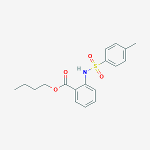 molecular formula C18H21NO4S B299320 Butyl 2-{[(4-methylphenyl)sulfonyl]amino}benzoate 