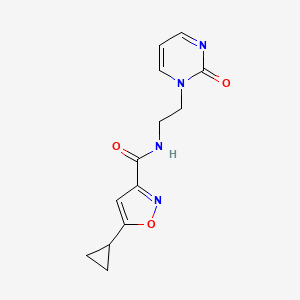 5-cyclopropyl-N-(2-(2-oxopyrimidin-1(2H)-yl)ethyl)isoxazole-3-carboxamide