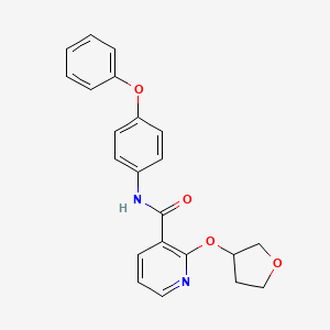 molecular formula C22H20N2O4 B2993202 N-(4-phenoxyphenyl)-2-((tetrahydrofuran-3-yl)oxy)nicotinamide CAS No. 2034390-07-1