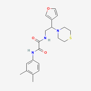 N1-(3,4-dimethylphenyl)-N2-(2-(furan-3-yl)-2-thiomorpholinoethyl)oxalamide