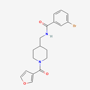 molecular formula C18H19BrN2O3 B2993211 3-bromo-N-((1-(furan-3-carbonyl)piperidin-4-yl)methyl)benzamide CAS No. 1396802-06-4