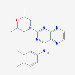 [2-(2,6-Dimethylmorpholin-4-yl)pteridin-4-yl](3,4-dimethylphenyl)amine