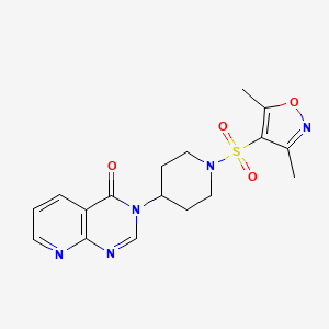3-(1-((3,5-dimethylisoxazol-4-yl)sulfonyl)piperidin-4-yl)pyrido[2,3-d]pyrimidin-4(3H)-one