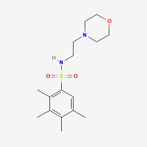 2,3,4,5-tetramethyl-N-(2-morpholin-4-ylethyl)benzenesulfonamide