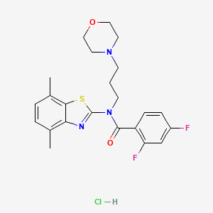N-(4,7-dimethylbenzo[d]thiazol-2-yl)-2,4-difluoro-N-(3-morpholinopropyl)benzamide hydrochloride
