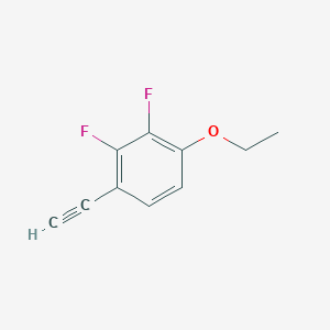 molecular formula C10H8F2O B2993257 1-Ethoxy-4-ethynyl-2,3-difluorobenzene CAS No. 928208-56-4