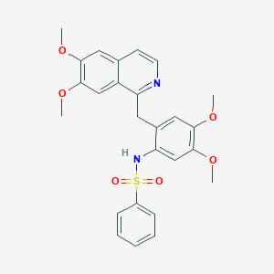 N-{2-[(6,7-dimethoxy-1-isoquinolinyl)methyl]-4,5-dimethoxyphenyl}benzenesulfonamide