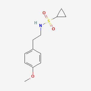 molecular formula C12H17NO3S B2993264 N-[2-(4-methoxyphenyl)ethyl]cyclopropanesulfonamide CAS No. 1235623-65-0