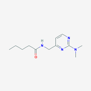 molecular formula C12H20N4O B2993297 N-((2-(dimethylamino)pyrimidin-4-yl)methyl)pentanamide CAS No. 1797224-68-0