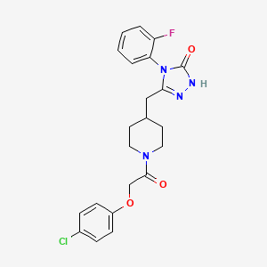 3-((1-(2-(4-chlorophenoxy)acetyl)piperidin-4-yl)methyl)-4-(2-fluorophenyl)-1H-1,2,4-triazol-5(4H)-one