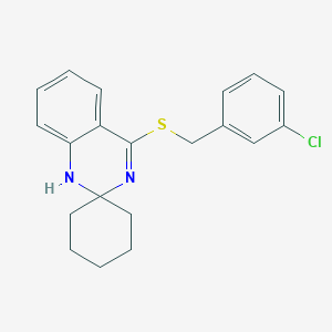 molecular formula C20H21ClN2S B2993301 4-[(3-氯苯基)甲硫基]螺[1H-喹唑啉-2,1'-环己烷] CAS No. 893787-30-9