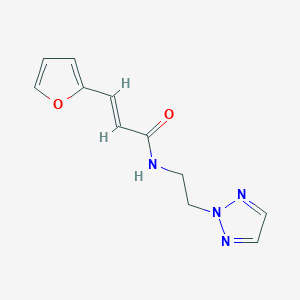 molecular formula C11H12N4O2 B2993303 (E)-N-(2-(2H-1,2,3-triazol-2-yl)ethyl)-3-(furan-2-yl)acrylamide CAS No. 2097941-26-7