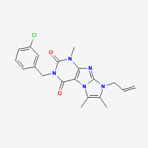2-[(3-Chlorophenyl)methyl]-4,7,8-trimethyl-6-prop-2-enylpurino[7,8-a]imidazole-1,3-dione