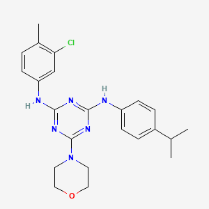 N2-(3-chloro-4-methylphenyl)-N4-(4-isopropylphenyl)-6-morpholino-1,3,5-triazine-2,4-diamine