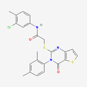 N-(3-chloro-4-methylphenyl)-2-{[3-(2,4-dimethylphenyl)-4-oxo-3,4-dihydrothieno[3,2-d]pyrimidin-2-yl]sulfanyl}acetamide