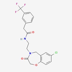 N-(2-(7-chloro-3-oxo-2,3-dihydrobenzo[f][1,4]oxazepin-4(5H)-yl)ethyl)-2-(3-(trifluoromethyl)phenyl)acetamide