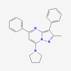 2-Methyl-3,5-diphenyl-7-(pyrrolidin-1-yl)pyrazolo[1,5-a]pyrimidine