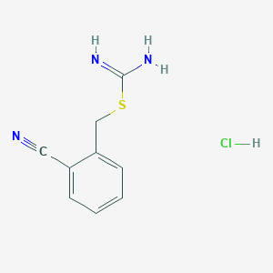 {[(2-Cyanophenyl)methyl]sulfanyl}methanimidamide hydrochloride