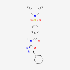 N-(5-cyclohexyl-1,3,4-oxadiazol-2-yl)-4-(N,N-diallylsulfamoyl)benzamide