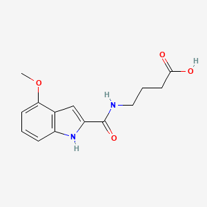 B2993355 4-{[(4-methoxy-1H-indol-2-yl)carbonyl]amino}butanoic acid CAS No. 1179453-32-7
