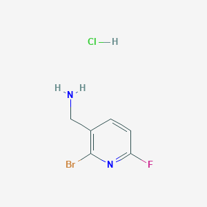 molecular formula C6H7BrClFN2 B2993357 (2-Bromo-6-fluoropyridin-3-yl)methanamine hydrochloride CAS No. 2137703-20-7