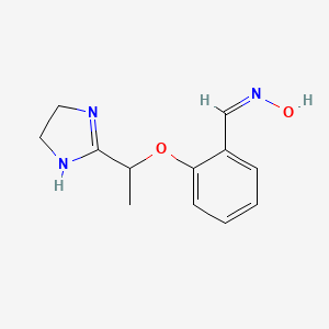 N-({2-[1-(4,5-dihydro-1H-imidazol-2-yl)ethoxy]phenyl}methylidene)hydroxylamine